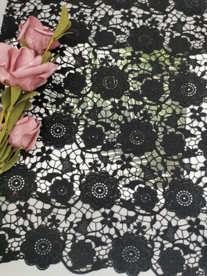 Crochet Hóa chất thêu hoa vải ren nặng