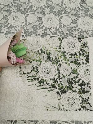 Crochet Hóa chất thêu hoa vải ren nặng