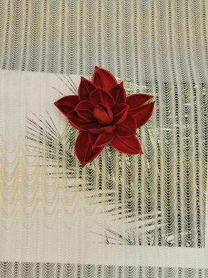 Geo Corded Linear thêu Tone - Tone Polyester Ren Trim