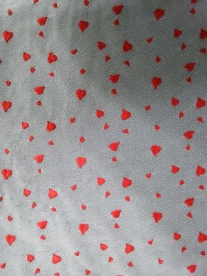 AZO Free Little Girl Red Heart Thêu vải ren trang phục dạ hội