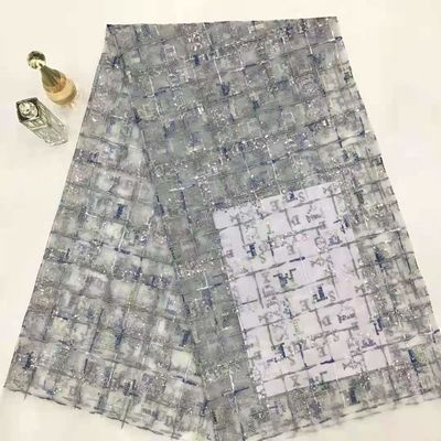 Geo Sequin Vải thêu ren cho hàng dệt may gia đình
