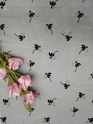 Màu hải quân 130CM Vải in lá mỏng lưới