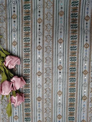 Mô hình hình học Vải thêu ren màu Sequin Voile