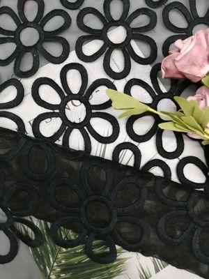 Bông hoa lớn 100% vải ren thêu lụa