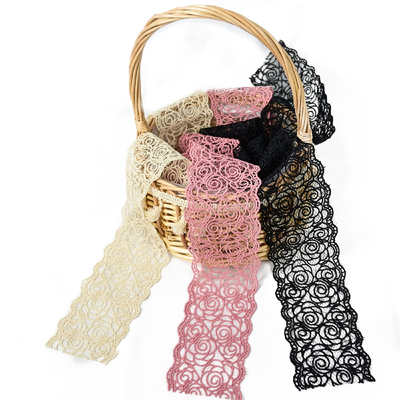 3 "Màu hồng Polyester ren trang trí phụ kiện quần áo trang trí đám cưới