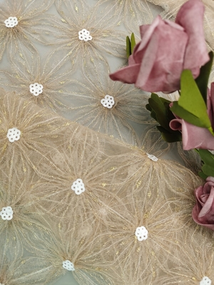 Phụ nữ may Sequin Vải thêu Móc ren Vải tuyn Thêu
