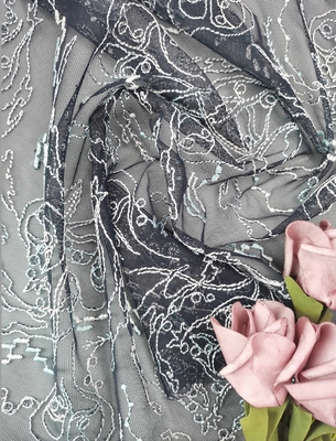 Chấm vải tuyn thêu Polyester ren trang trí ren cho mạng che mặt đám cưới