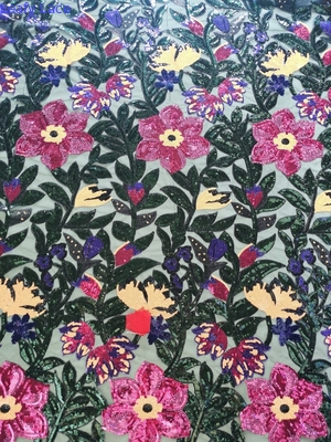 Vải cô dâu thêu Geo Sequin 125CM OEKO TEX Standard 100