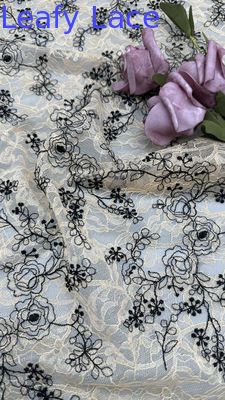 Phong thêu Đêm Phong thêu vải mạc lá Luxury Occasion Wedding Fabric