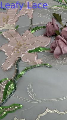 Phong thêu vải mỏng vải hoa hoa thanh lịch và thở vải mỏng vải thời trang sang trọng vải