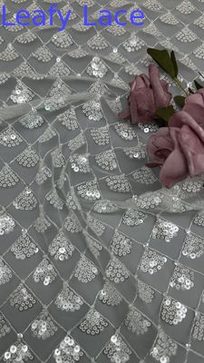 Lông 3D vải hoa Sequin trang nhã lưới renda vải xa xỉ dịp buổi tối vải