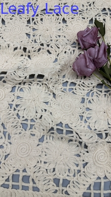 Vải ren 100% polyester kẻ sọc thanh lịch chất lượng cao cho váy dạ hội
