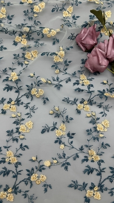 Thêu hoa sặc sỡ 100% Polyester Thanh lịch cho Váy dạ hội
