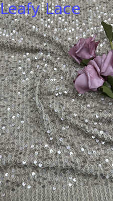 100% vải đan xen da được thêu tùy chỉnh bộ sưu tập mới cho váy tiệc