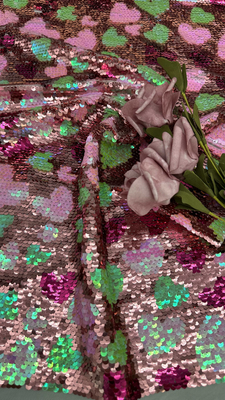 Vải thêu 3D hoa sequin cho áo choàng dự tiệc, đầm cao cấp