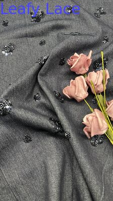 OEM sản xuất vải renda cho nhà thiết kế thời trang Sequin thêu vải renda thanh lịch màu sắc đẹp