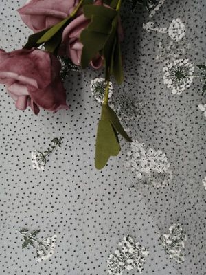 Giấy bạc màu In thêu ren vải Shimmer Tulle