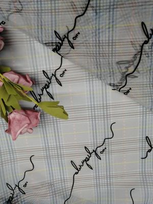 Mẫu thư OEM Vải lưới xếp chồng in ren vải tuyn