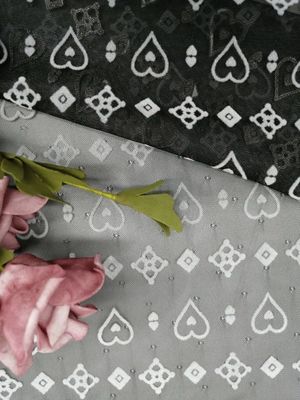 AZO Miễn phí Vải tuyn Lưới In Ren Vải Balck Mặt đất Trắng Đổ xô